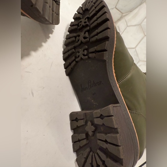 Sam Edelman Jalissa Army Green Waterproof Puffer Boots Leather & Fabric Size 6.5 - Picture 9 of 11